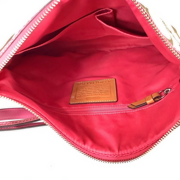 πHPππLIKE π VINTAGE COACH Crossbody Bag w/Pink - Picture 8 of 9